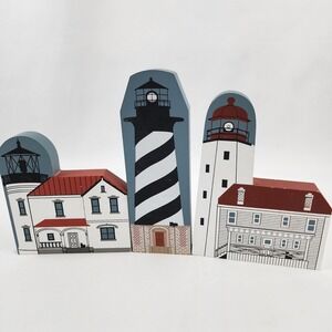 Vintage Cats Meow Lighthouse‎ Lot 3 Cape Hatteras Sandy Hook Admiralty Head